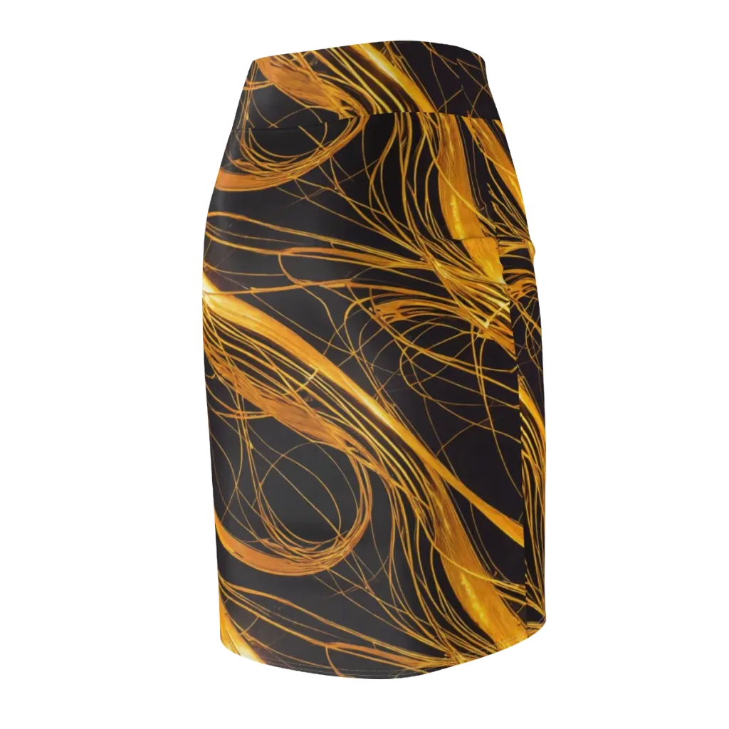 Molten Orbit on Pencil Skirt — Back Side