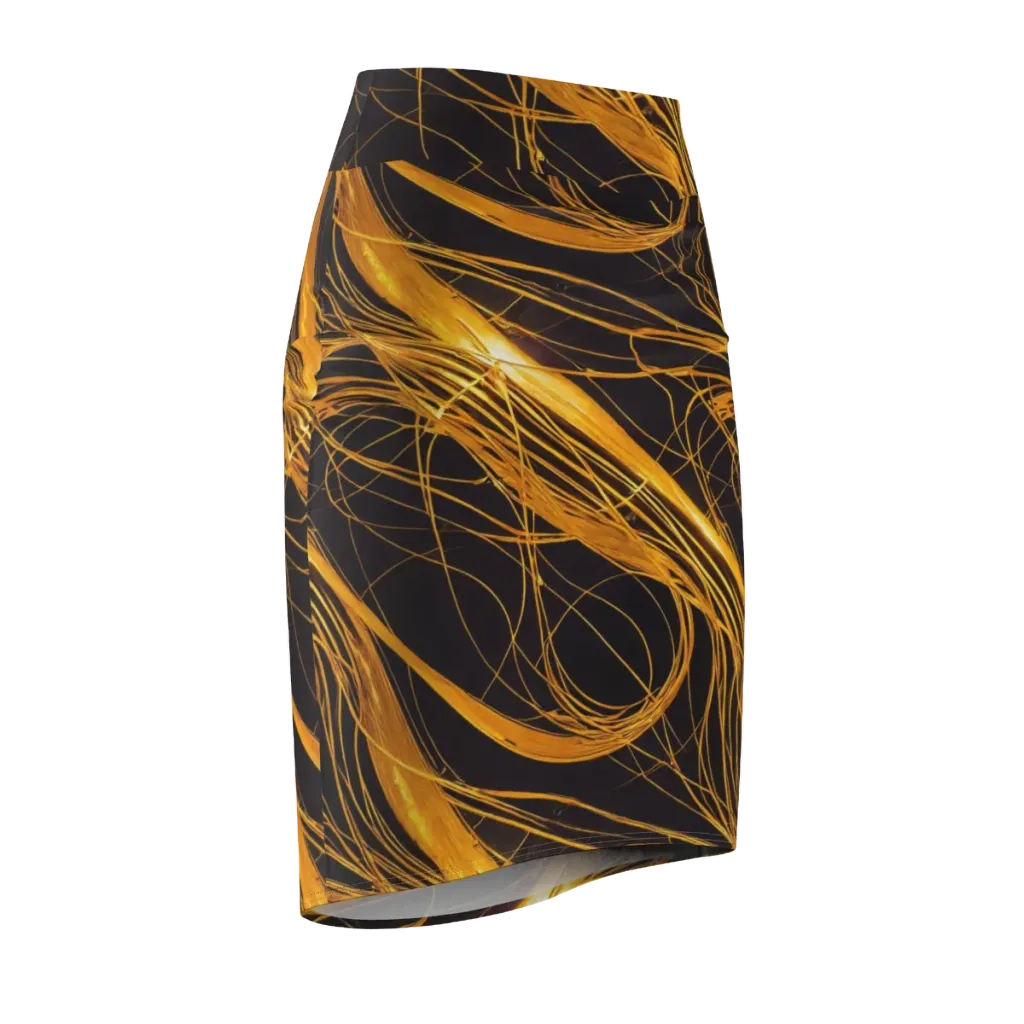 Molten Orbit on Pencil Skirt — Front Side