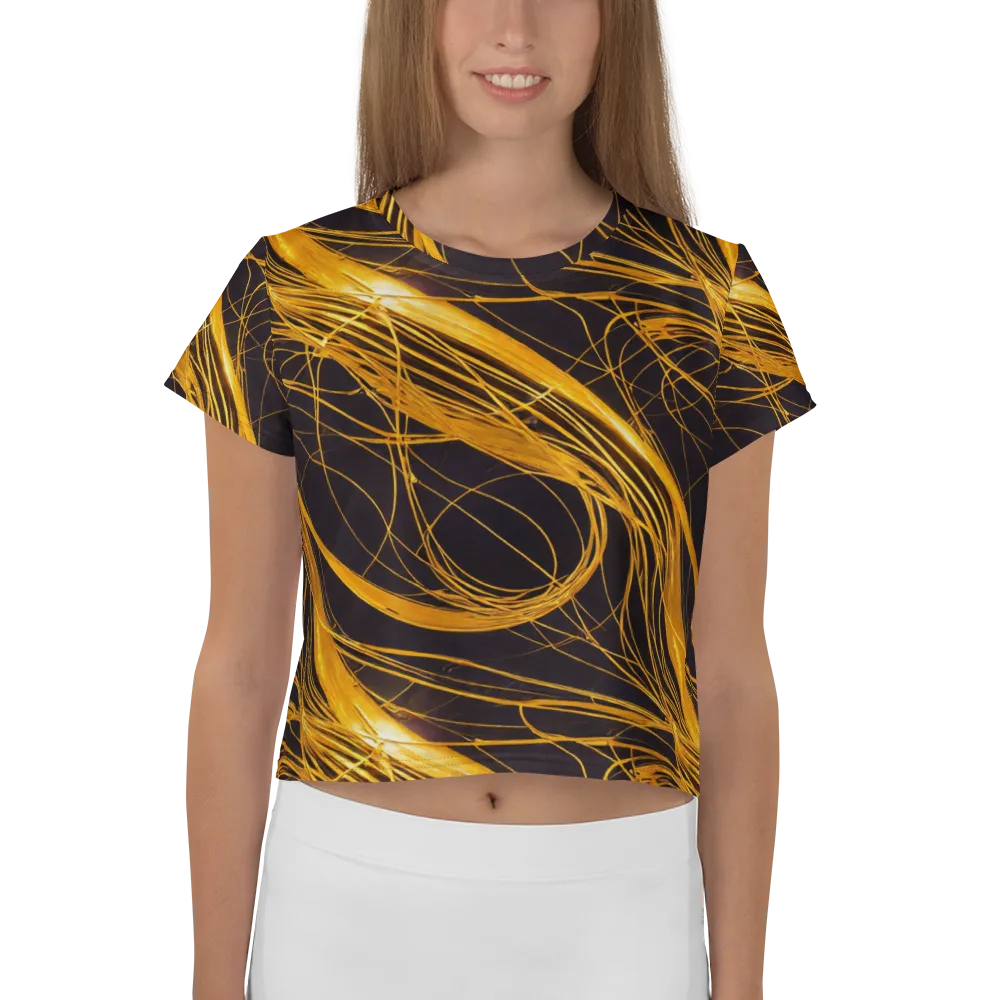 Molten Orbit on Crop Tee — Front