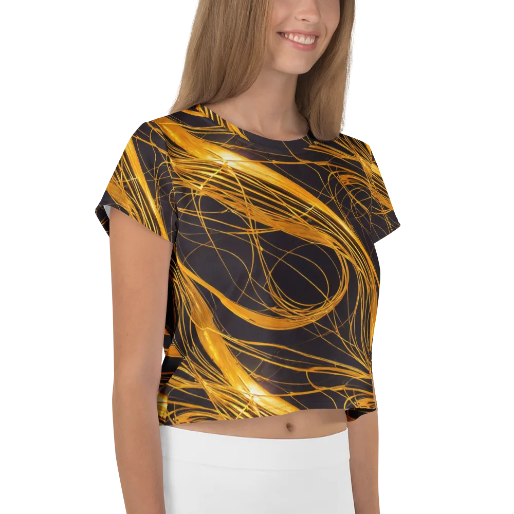 Molten Orbit on Crop Tee — Right