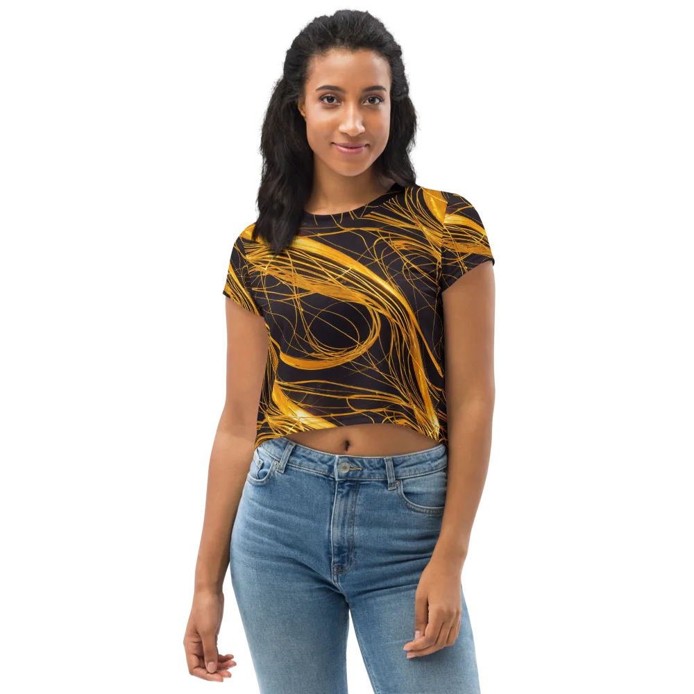 Molten Orbit on Crop Tee — Front