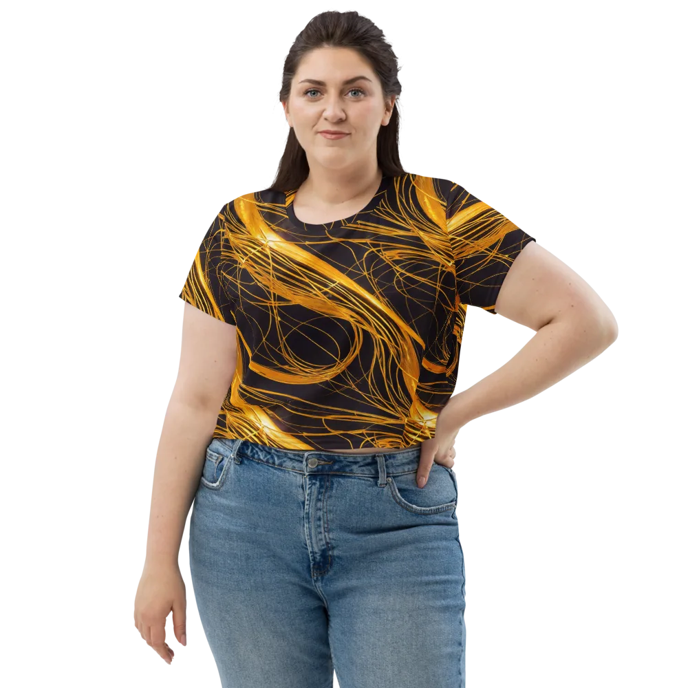 Molten Orbit on Crop Tee — Front