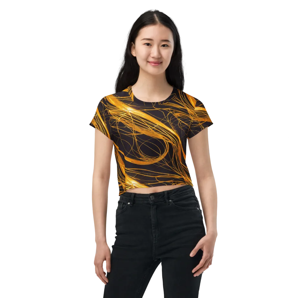 Molten Orbit on Crop Tee — Front