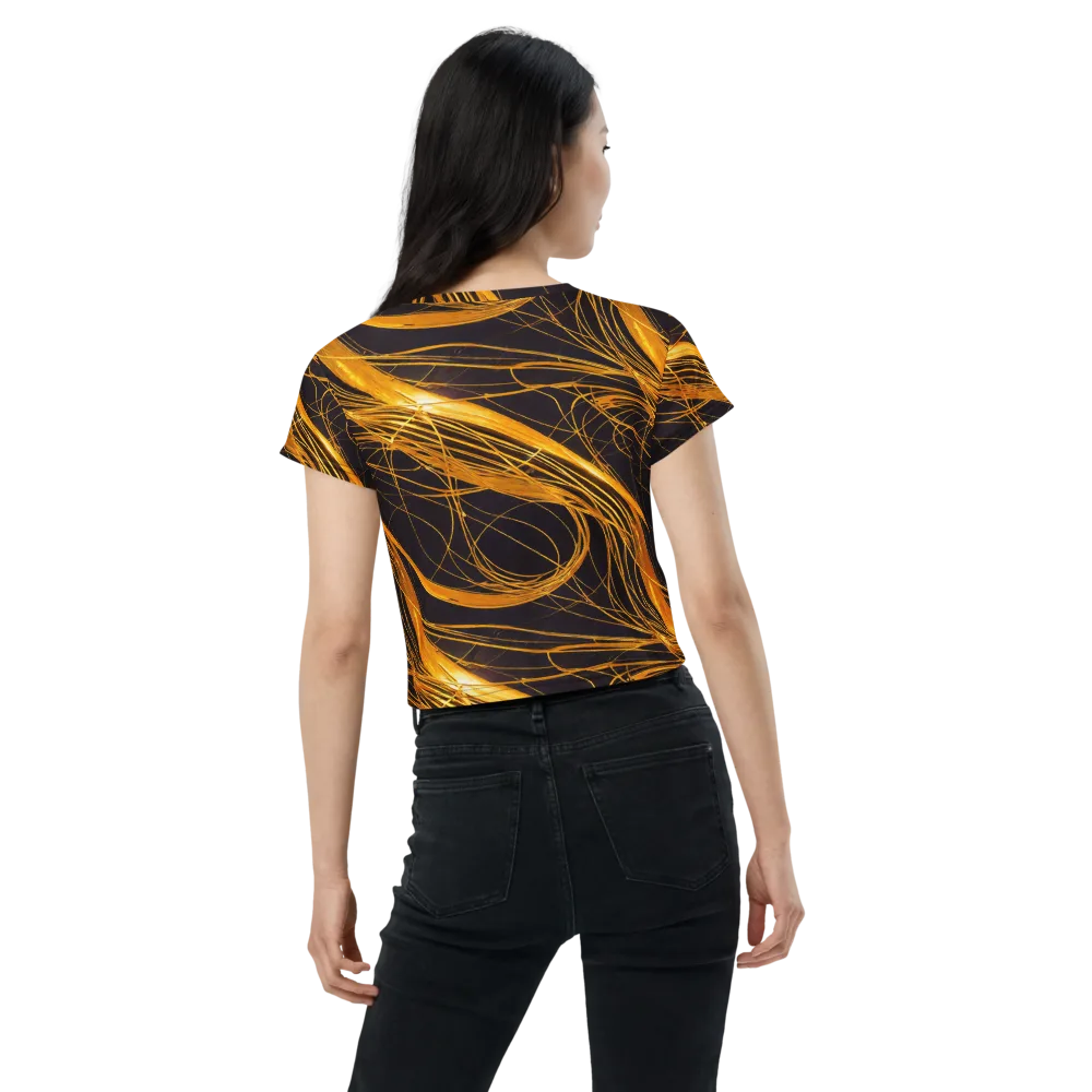 Molten Orbit on Crop Tee — Back