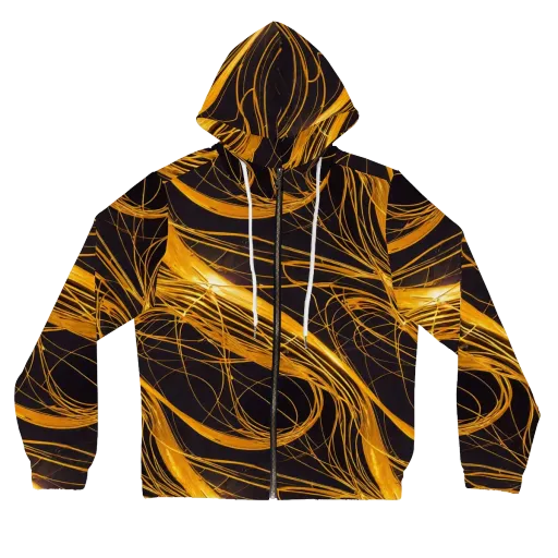 Molten Orbit on a Women's Full-Zip Hoodie