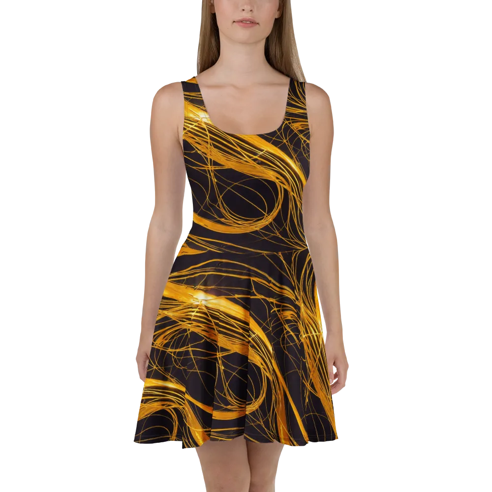 Molten Orbit on Skater Dress — Front