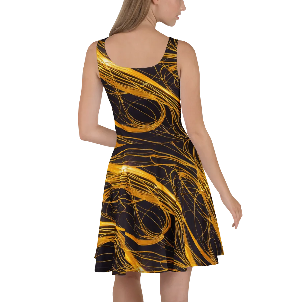 Molten Orbit on Skater Dress — Back