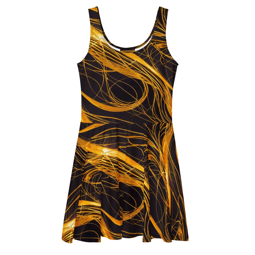 Molten Orbit on Skater Dress — Front