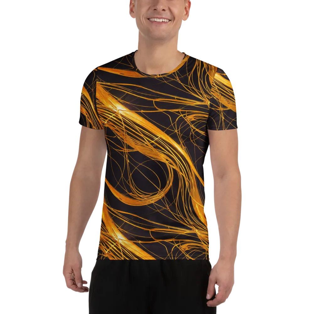Molten Orbit on Men's Athletic T-Shirt — Front