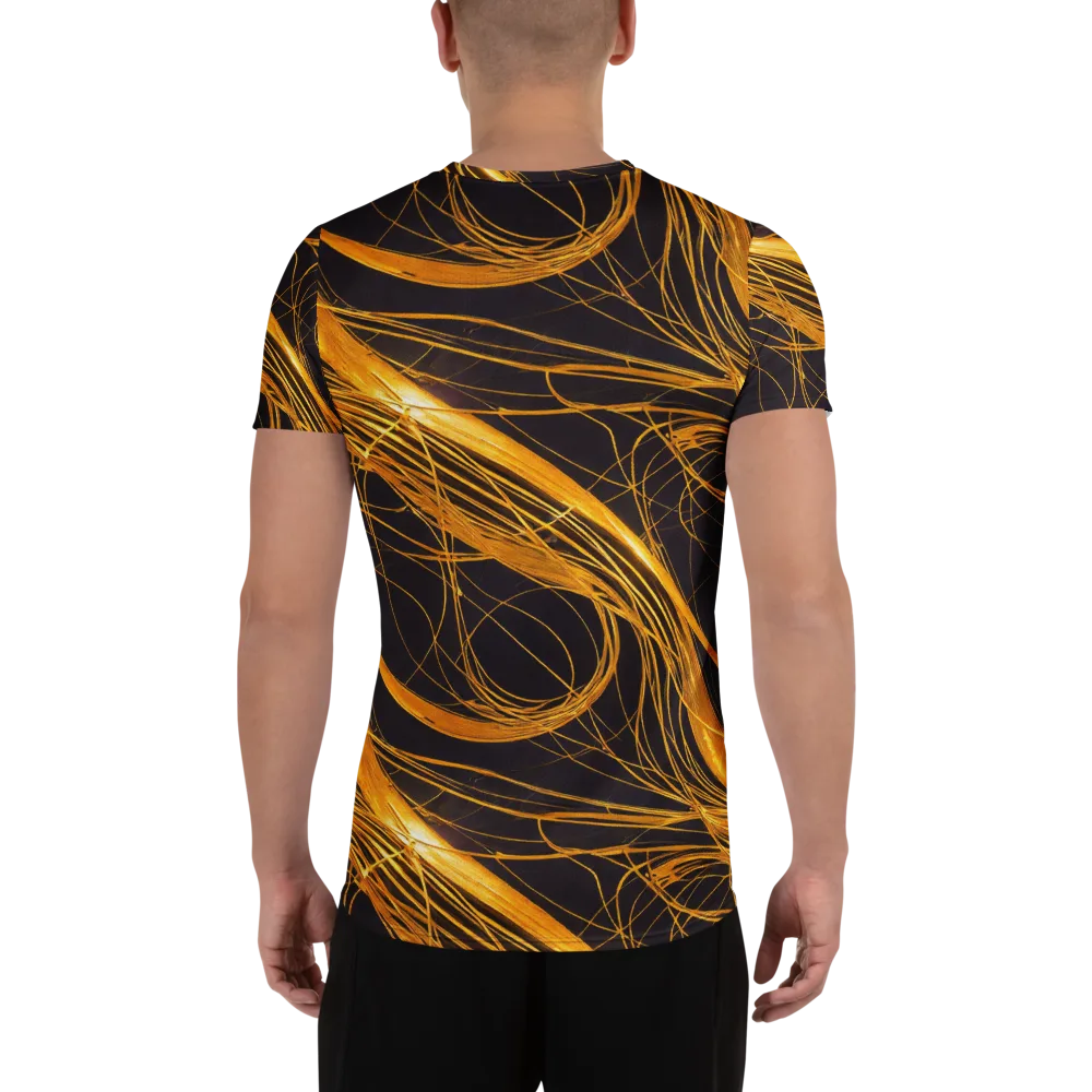Molten Orbit on Men's Athletic T-Shirt — Back