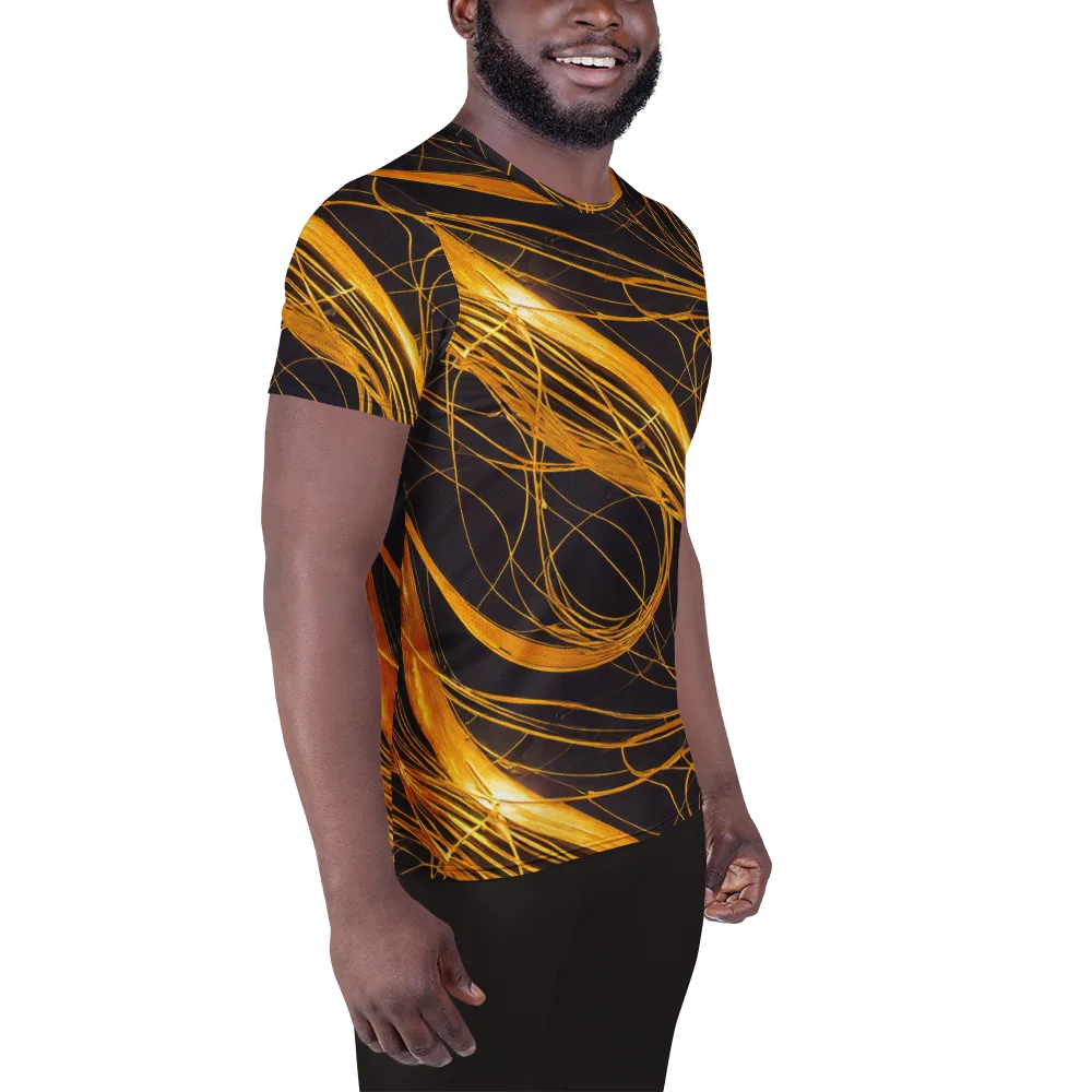 Molten Orbit on Men's Athletic T-Shirt — Right