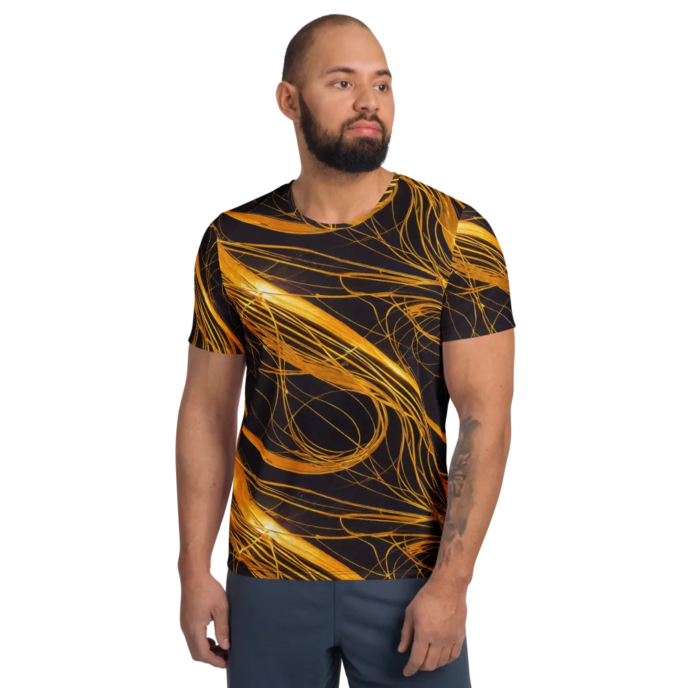 Molten Orbit on Men's Athletic T-Shirt — Front