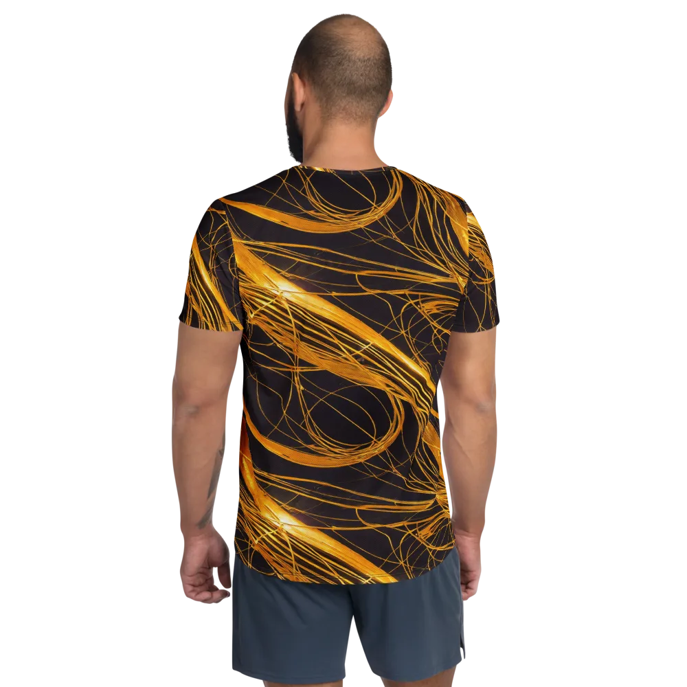 Molten Orbit on Men's Athletic T-Shirt — Back
