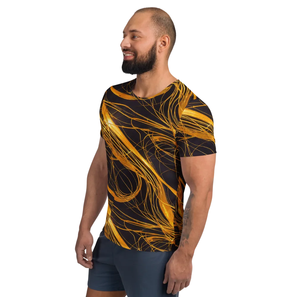 Molten Orbit on Men's Athletic T-Shirt — Left