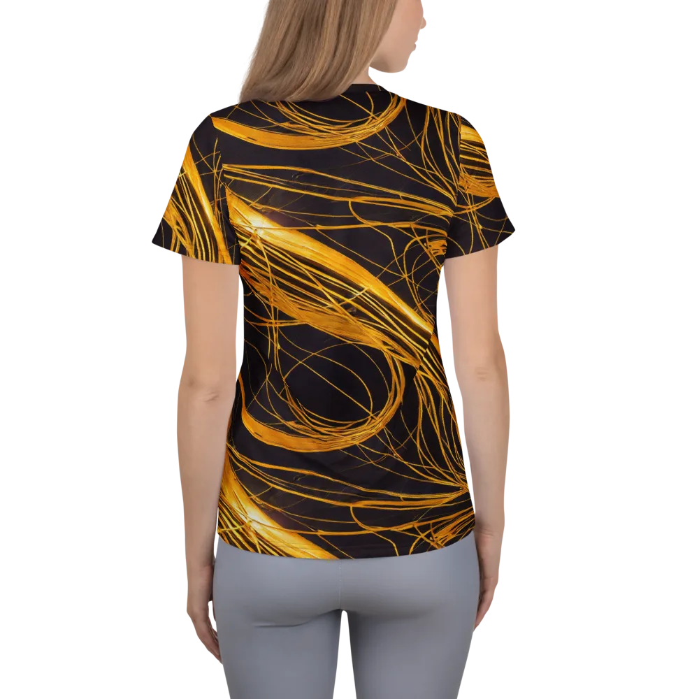 Molten Orbit on Women's Athletic T-Shirt — Back