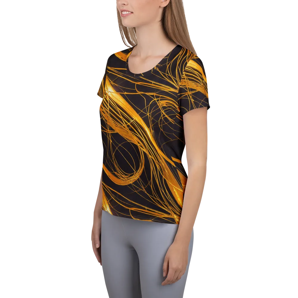 Molten Orbit on Women's Athletic T-Shirt — Left