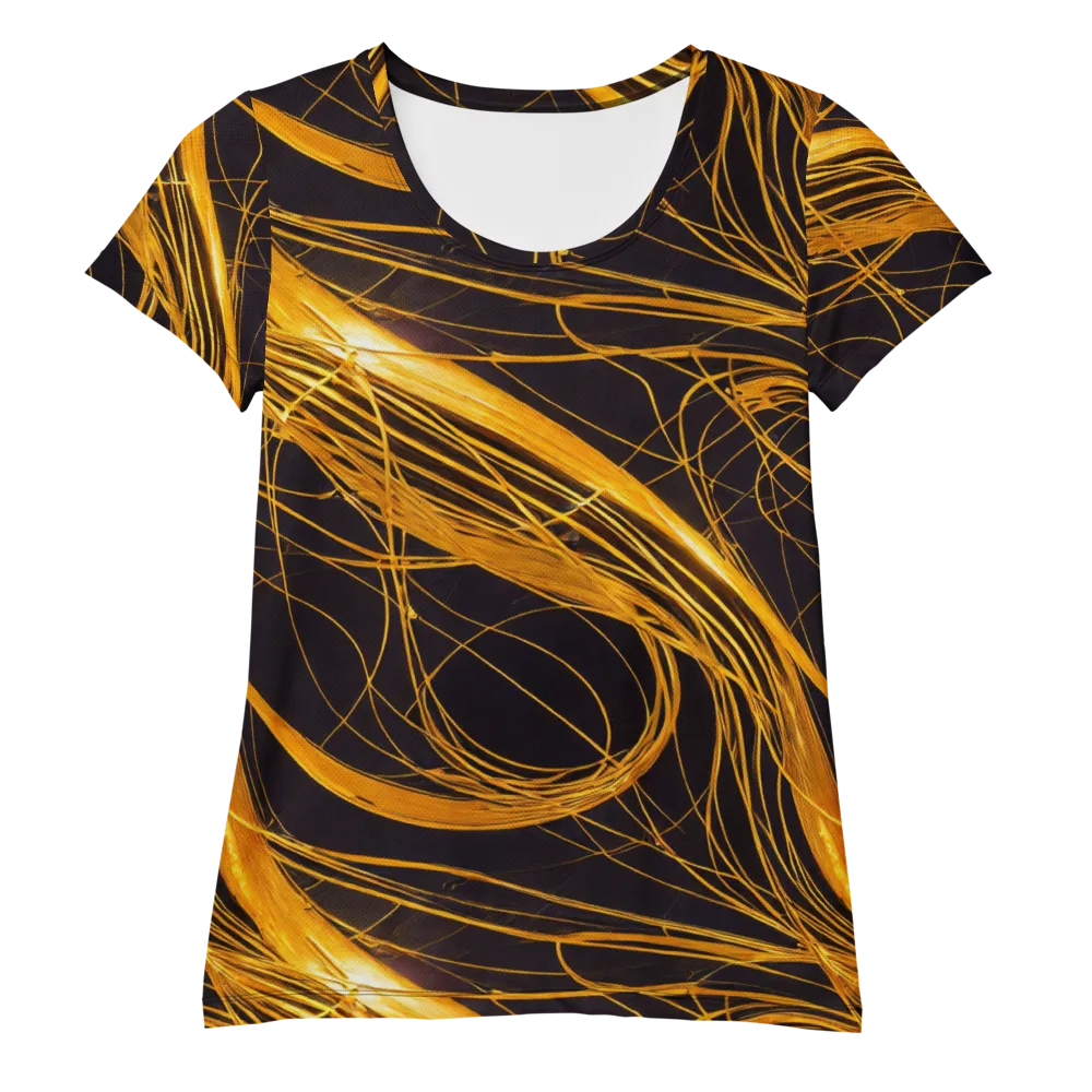 Molten Orbit on Women's Athletic T-Shirt — Front