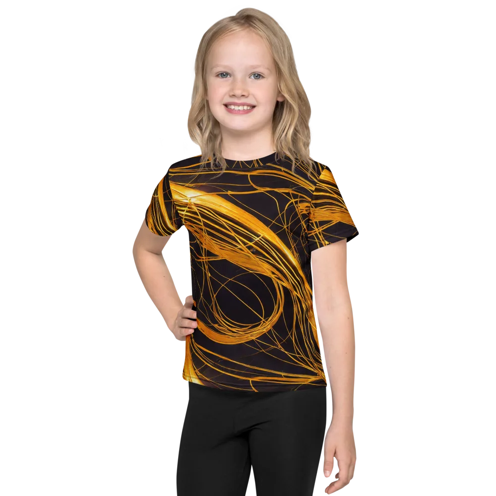 Molten Orbit on Kids Crew Neck T-Shirt — Front