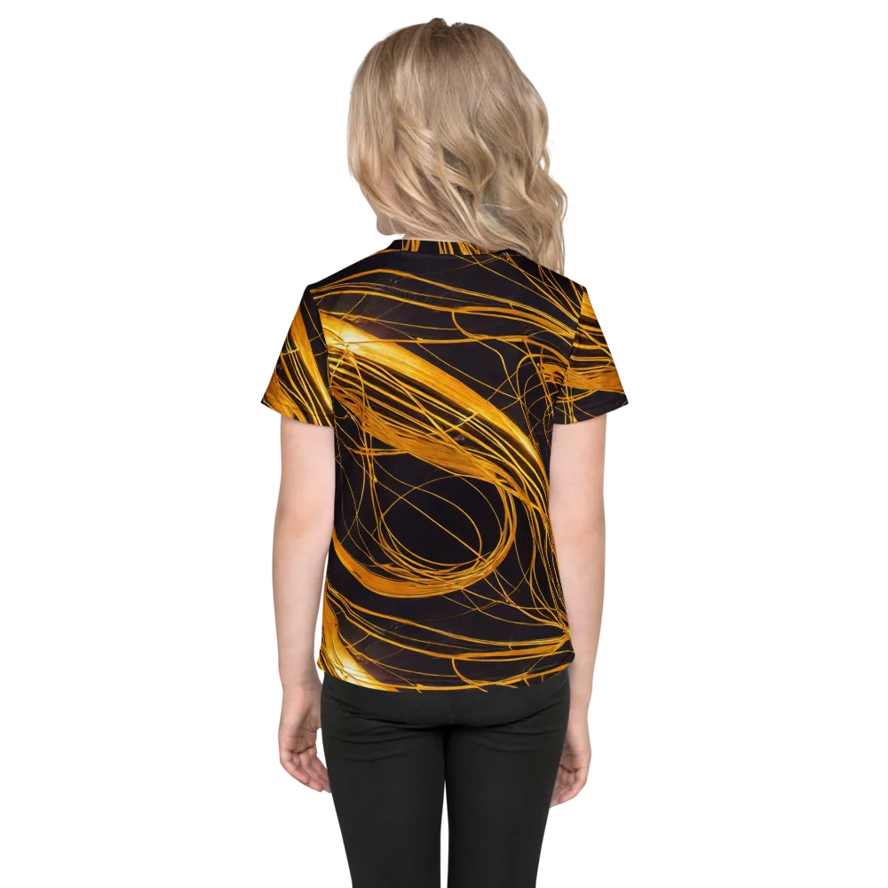 Molten Orbit on Kids Crew Neck T-Shirt — Back