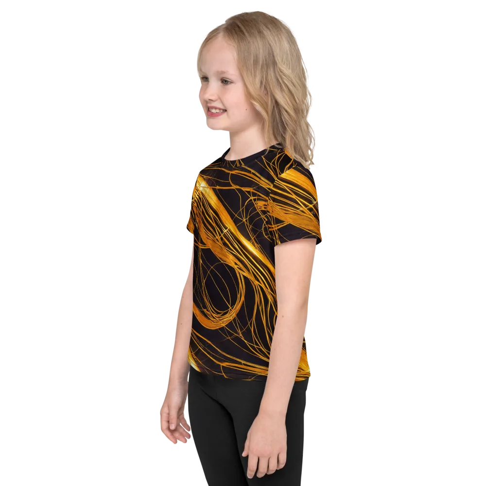 Molten Orbit on Kids Crew Neck T-Shirt — Left