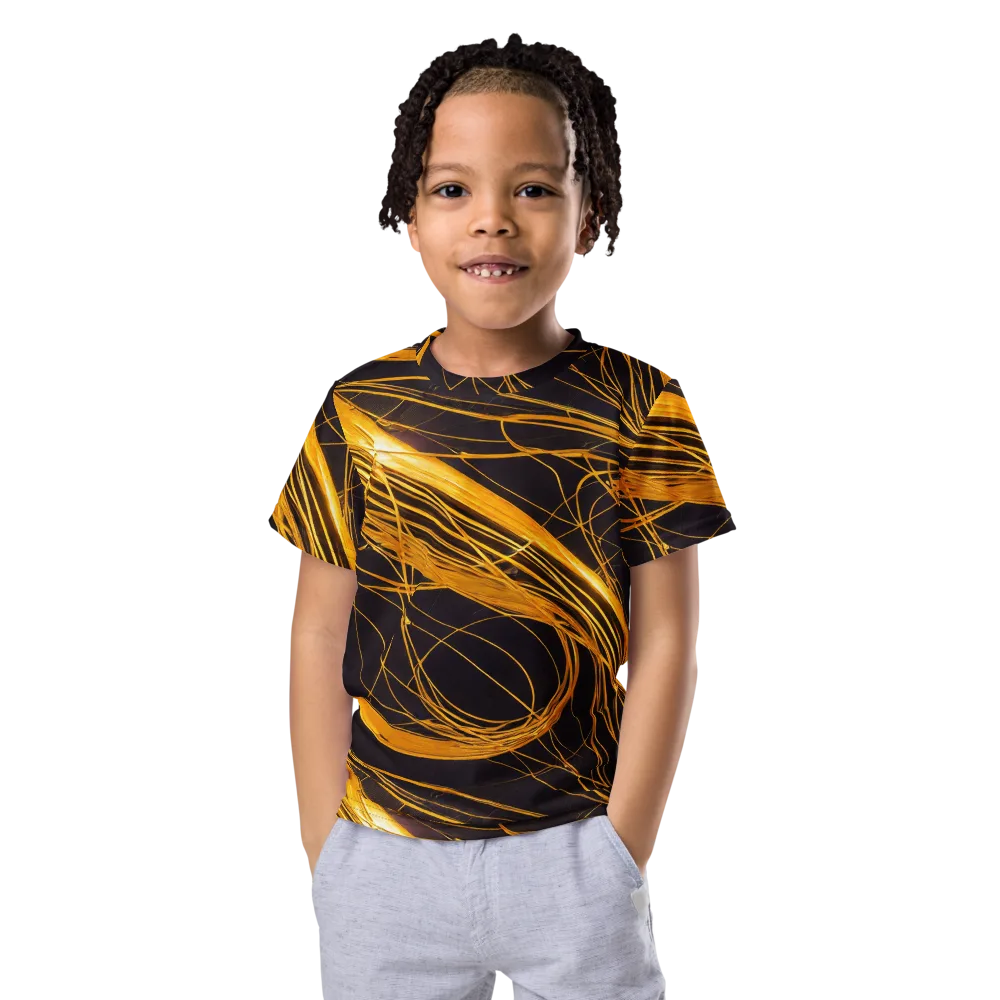 Molten Orbit on Kids Crew Neck T-Shirt — Front