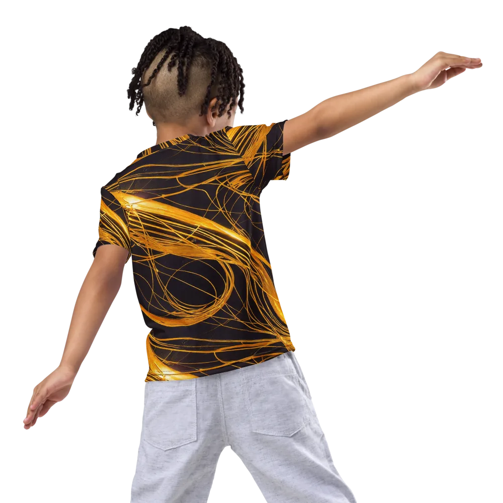 Molten Orbit on Kids Crew Neck T-Shirt — Back