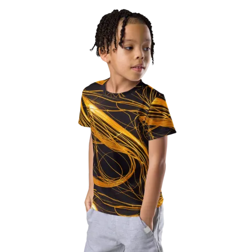 Molten Orbit on a Kids Crew Neck T-Shirt