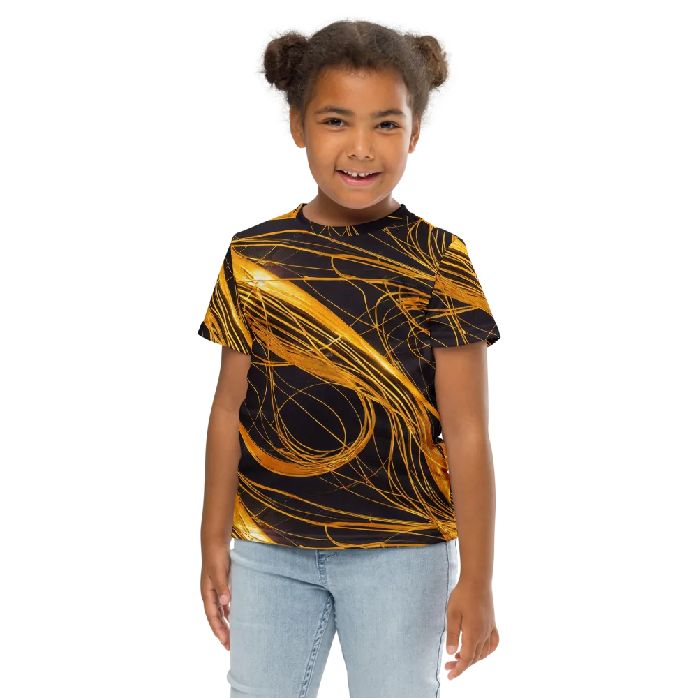 Molten Orbit on Kids Crew Neck T-Shirt — Front