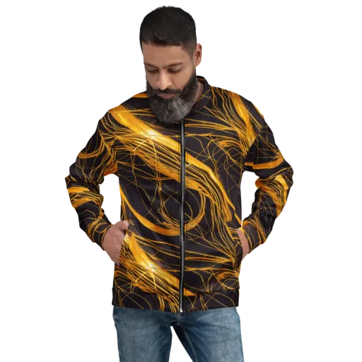 Molten Orbit on a Bomber Jacket