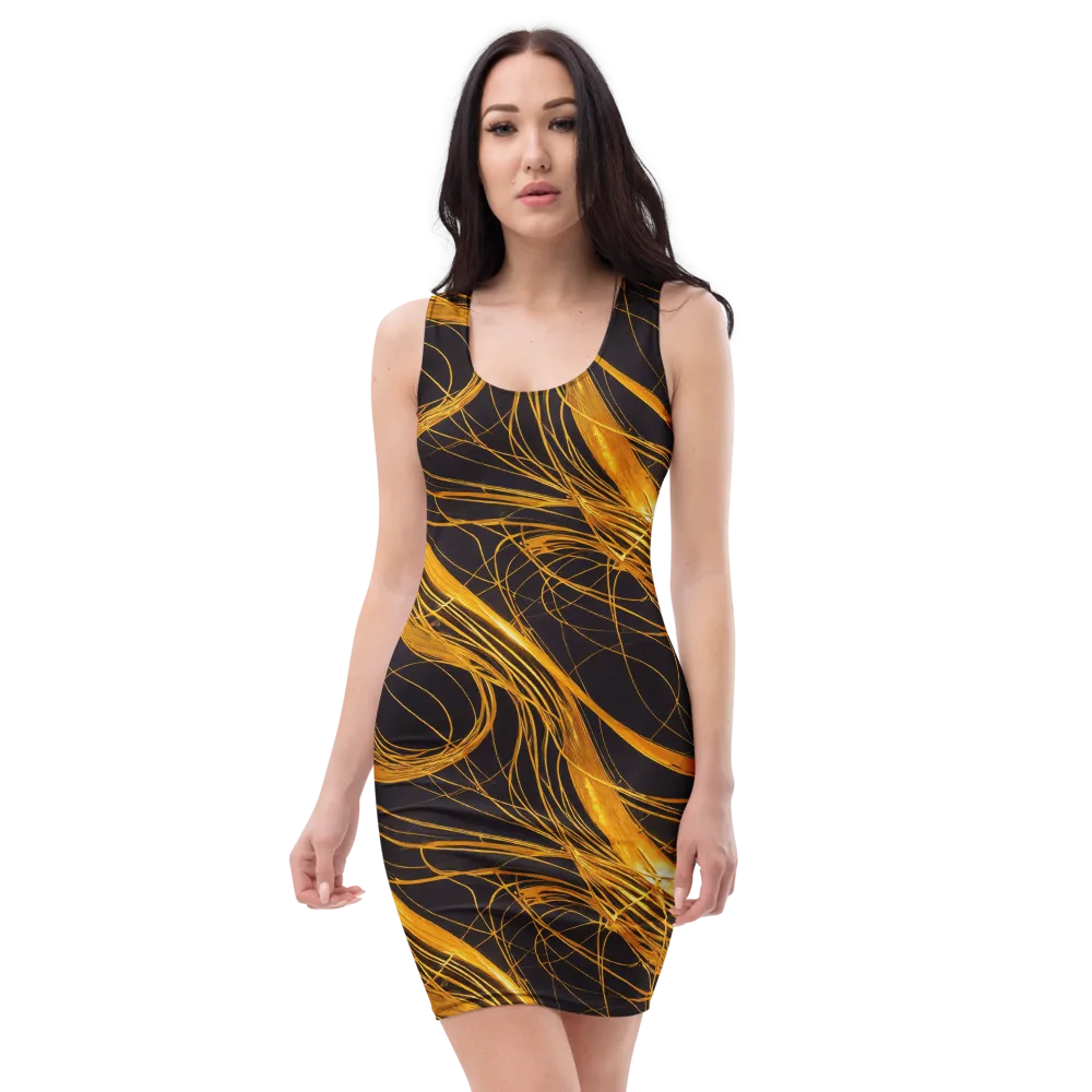 Molten Orbit on Bodycon Dress — Front