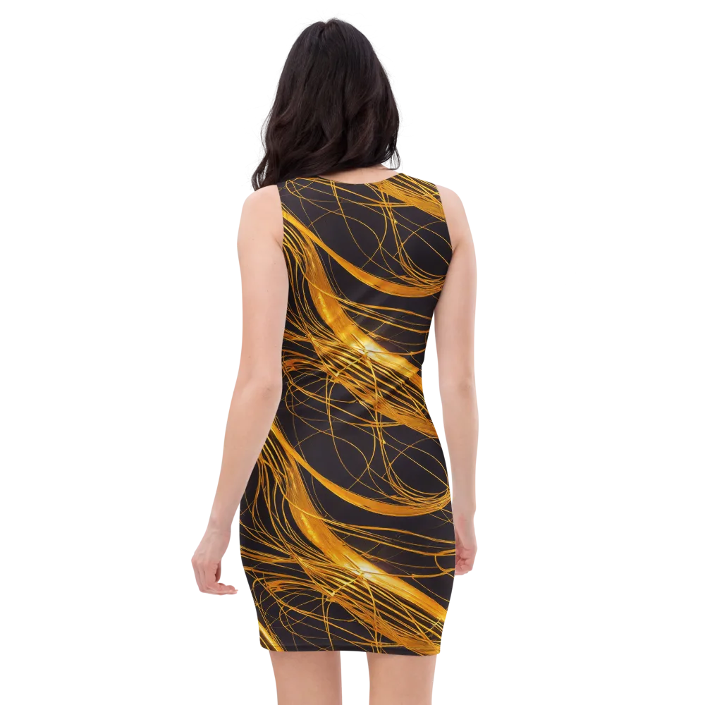 Molten Orbit on Bodycon Dress — Back
