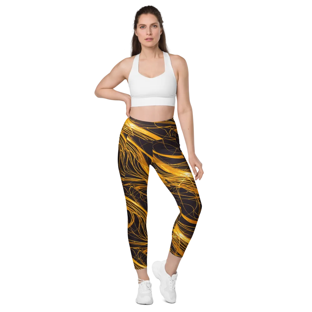 Molten Orbit on Leggings with Pockets — Front