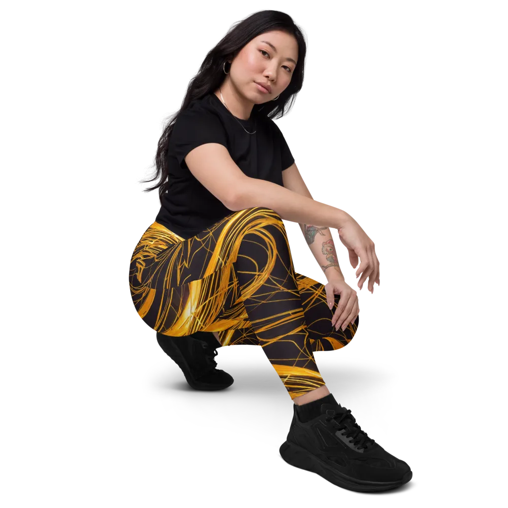 Molten Orbit on Leggings with Pockets — Right Front