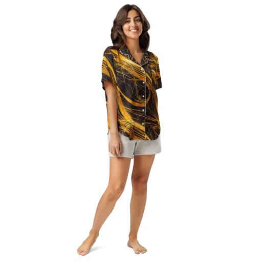 Molten Orbit on a Women's Short Sleeve Pajama Top