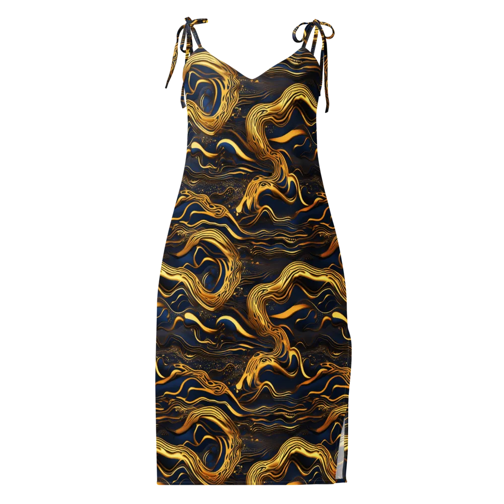 Electrum Waves on Slip Dress — Front