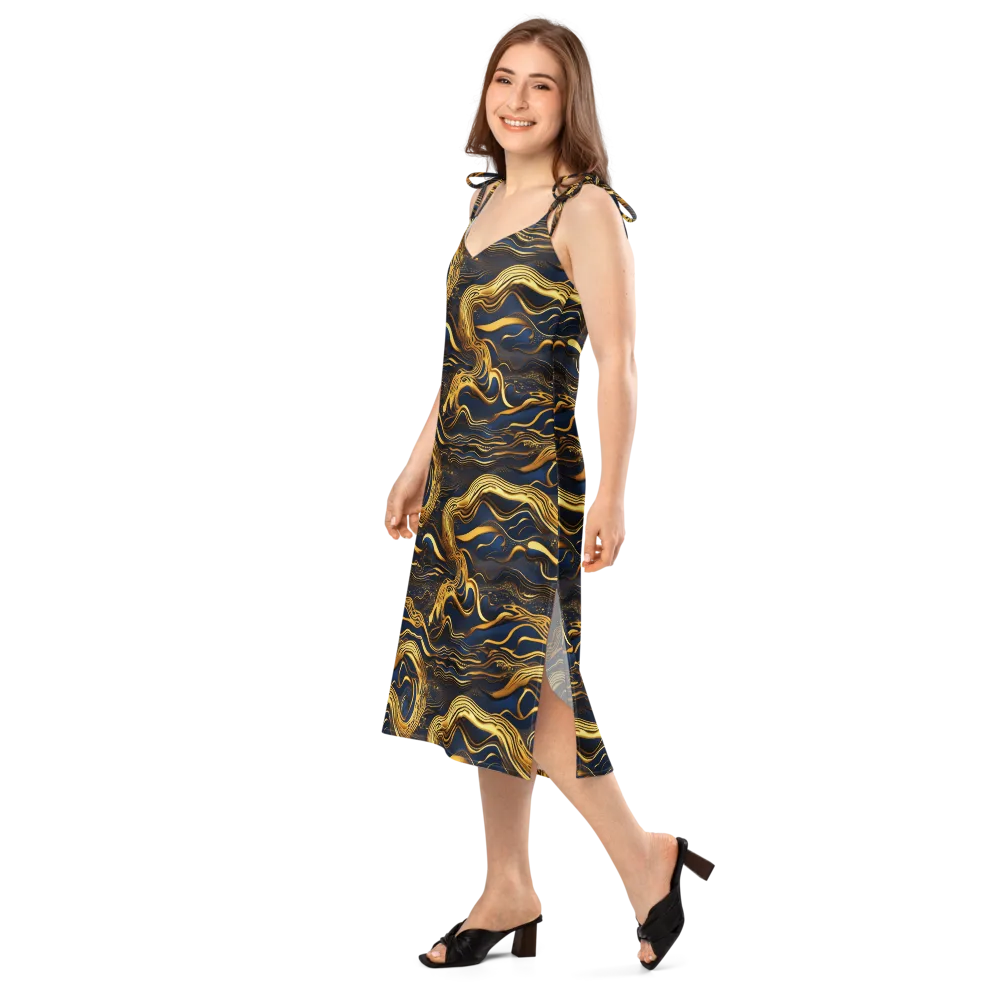 Electrum Waves on Slip Dress — Left Front