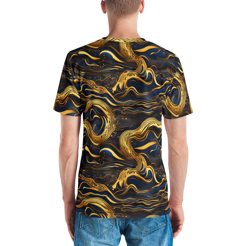 Electrum Waves on Men's Crew Neck T-Shirt — Back