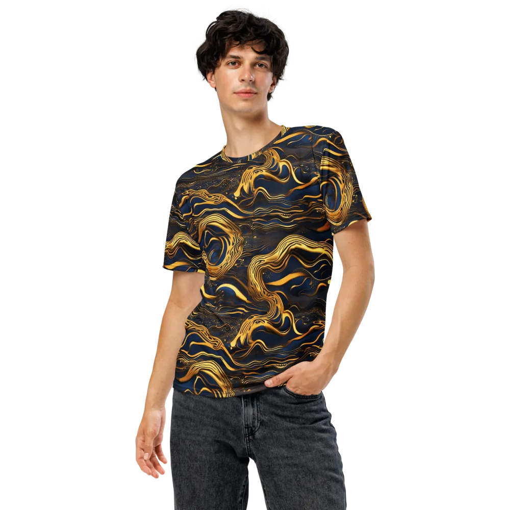 Electrum Waves on Men's Crew Neck T-Shirt — Front
