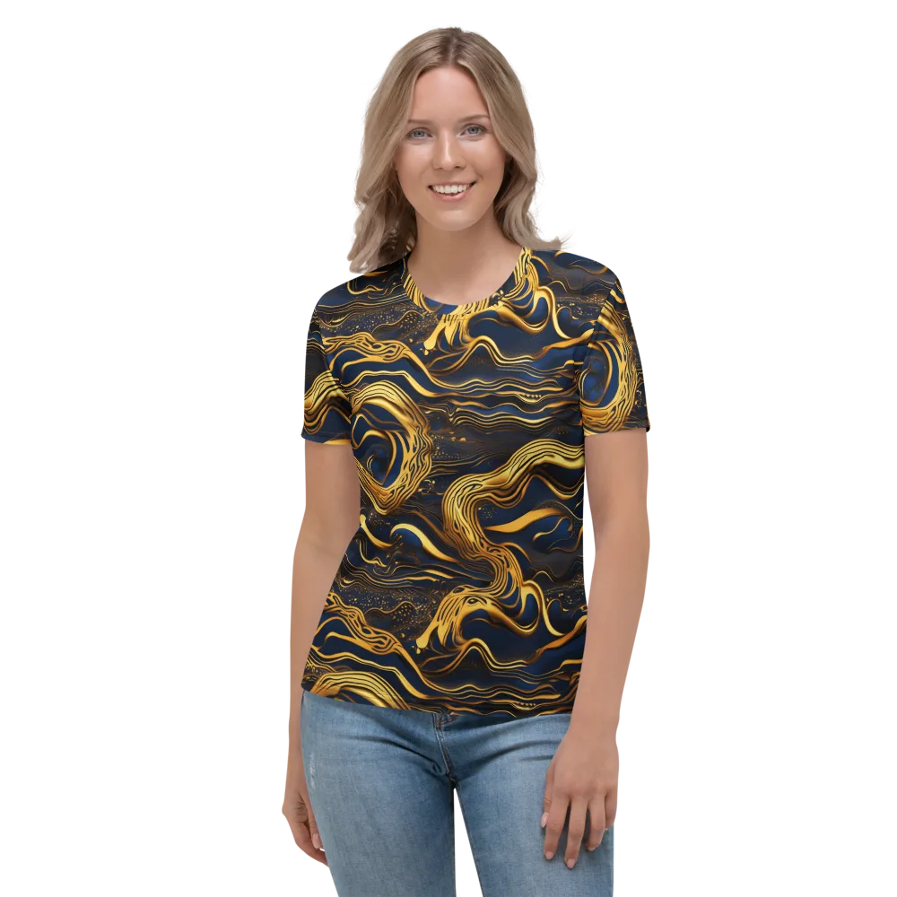 Electrum Waves on Women's Crew Neck T-Shirt — Front