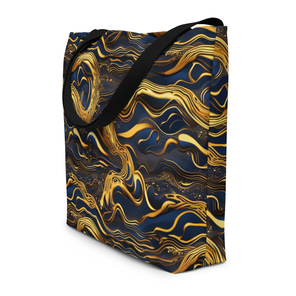 Electrum Waves on Large Tote Bag W/ Pocket — Front