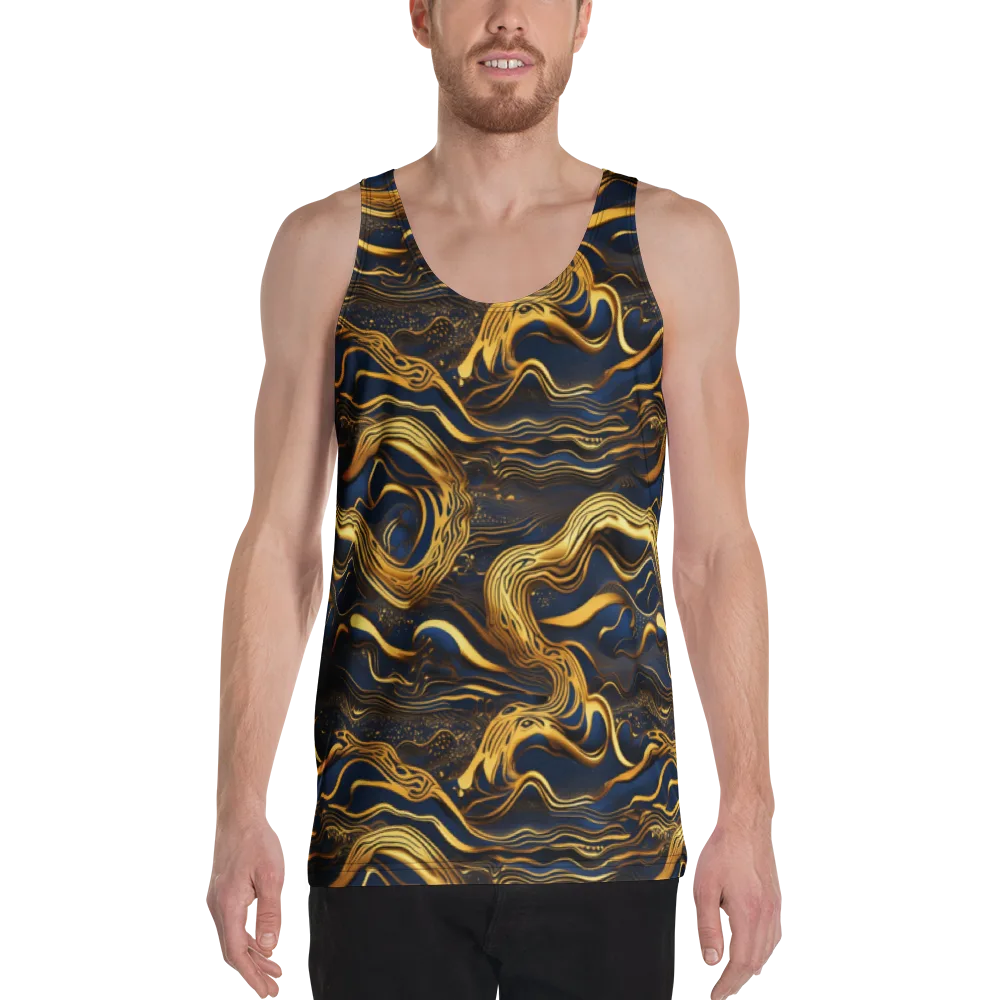 Electrum Waves on Men's Tank Top — Front