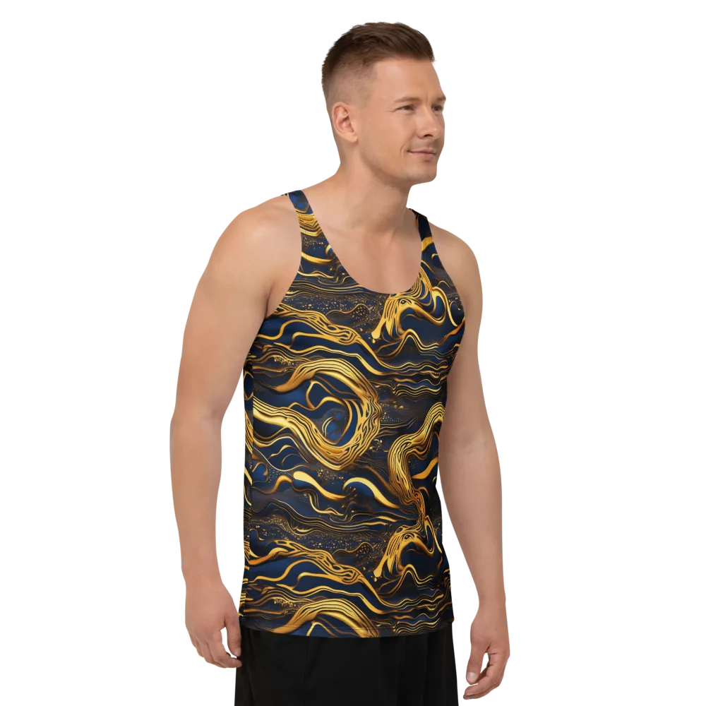 Electrum Waves on Men's Tank Top — Right Front