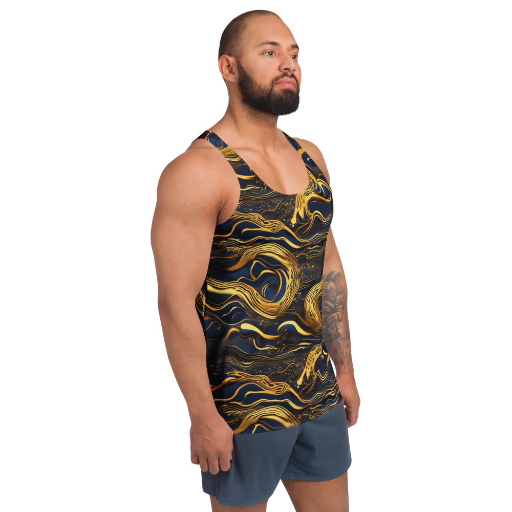 Electrum Waves on Men's Tank Top — Right Front