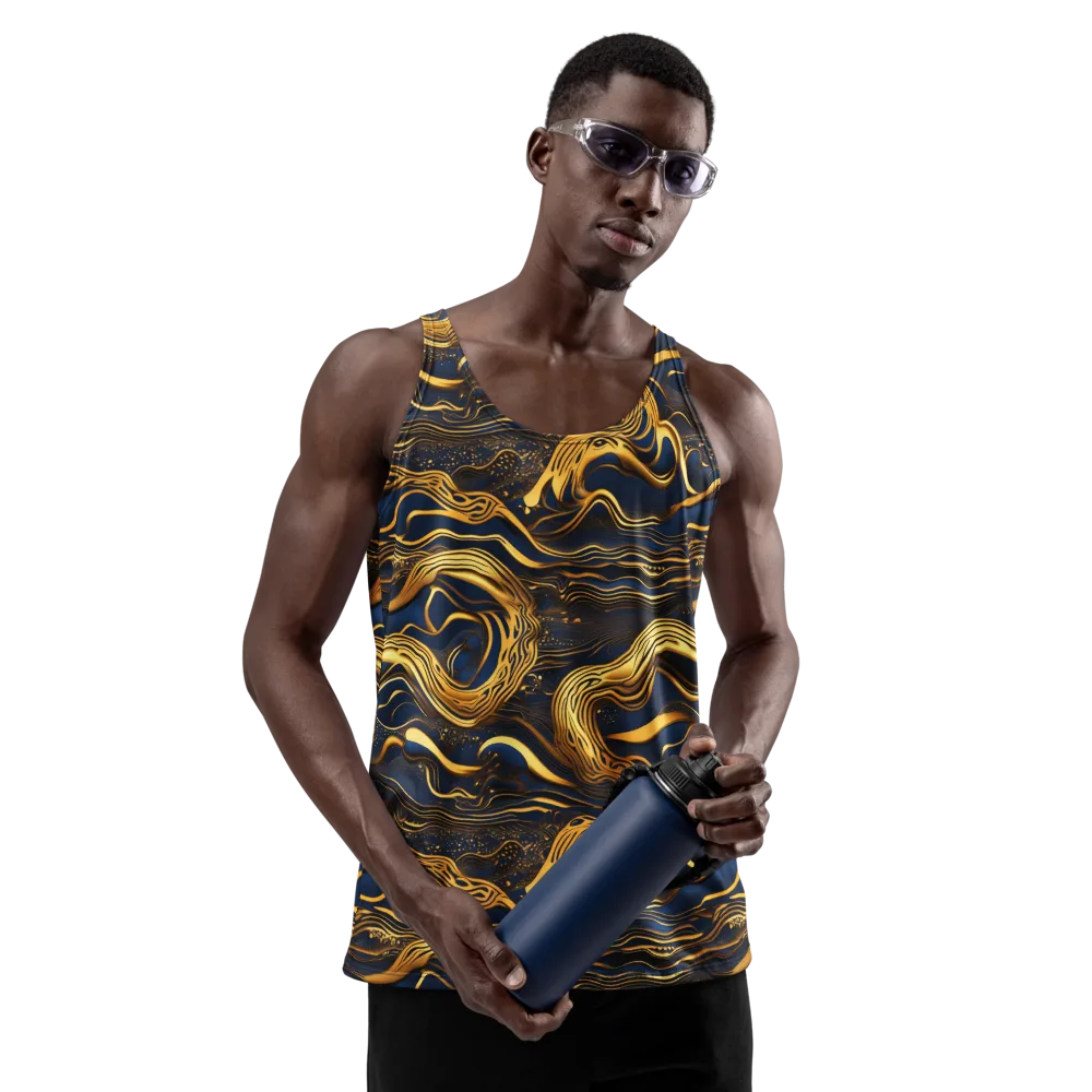 Electrum Waves on Men's Tank Top — Front