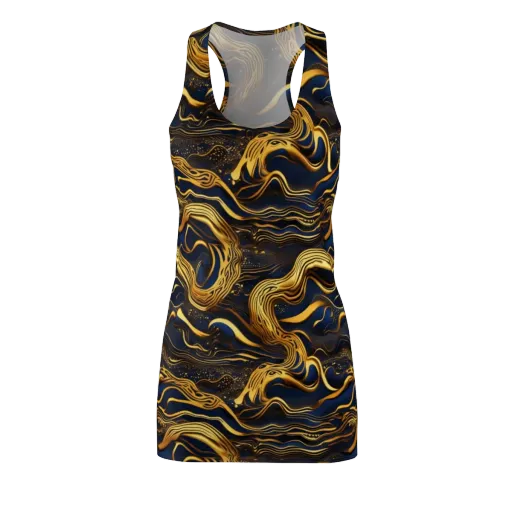 Electrum Waves on a Racerback Dress