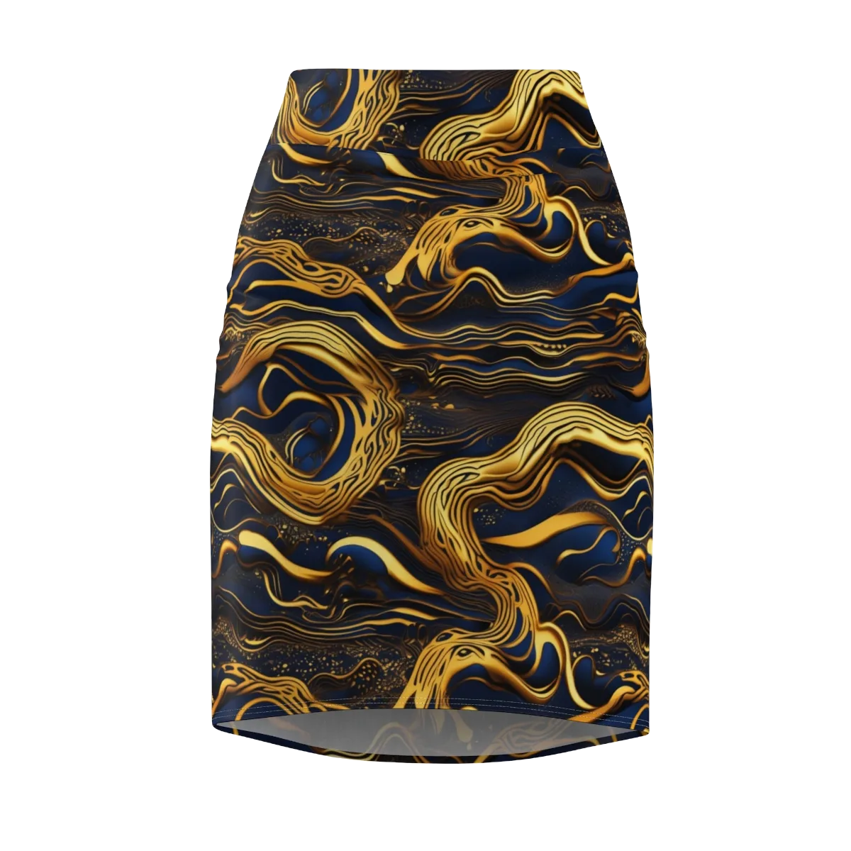 Electrum Waves on Pencil Skirt — Front