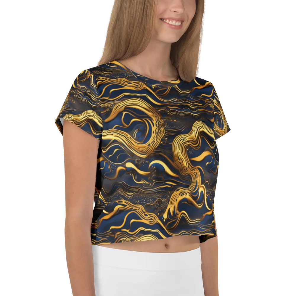Electrum Waves on Crop Tee — Right