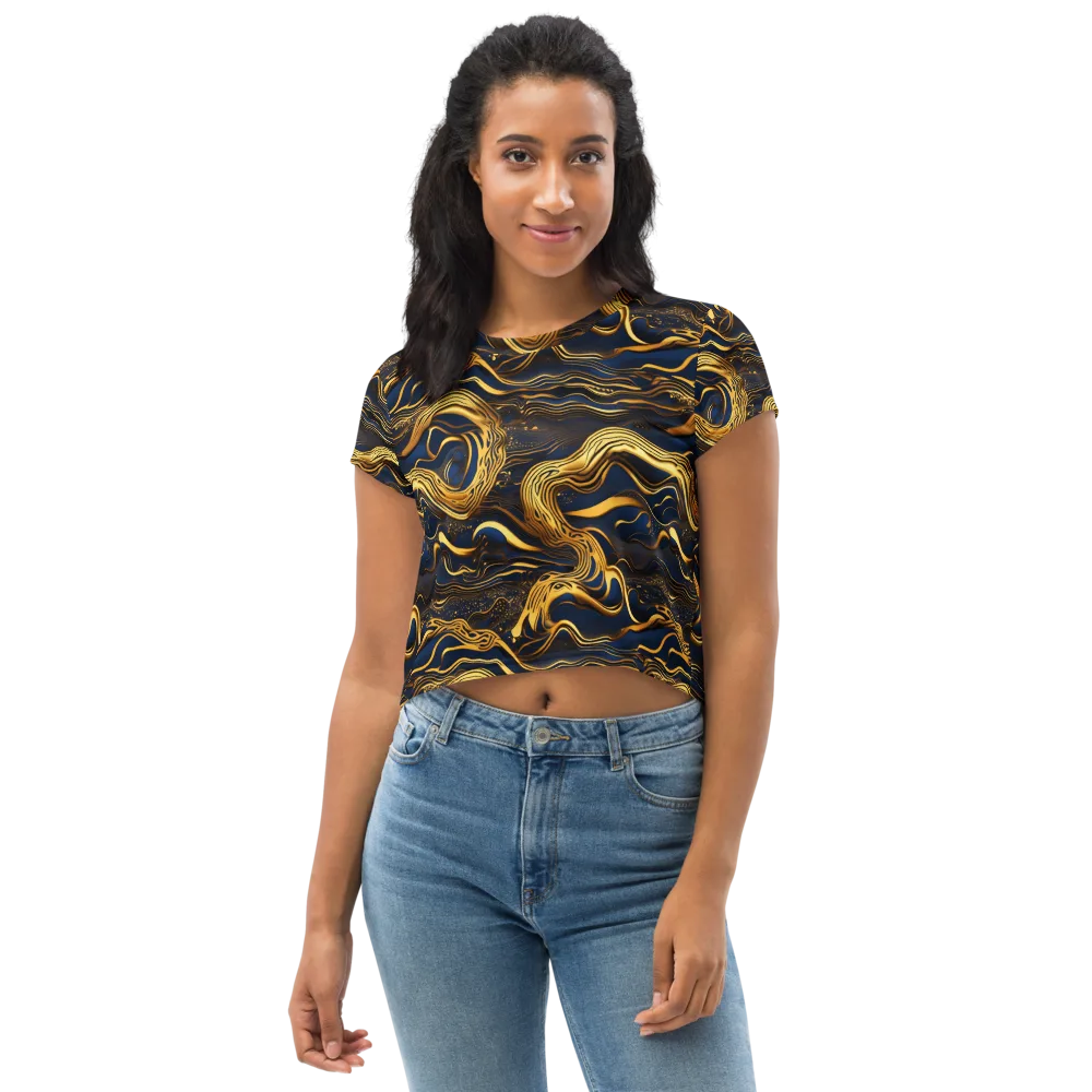 Electrum Waves on Crop Tee — Front