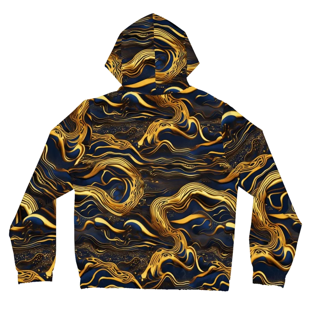Electrum Waves on Women's Full-Zip Hoodie — Back