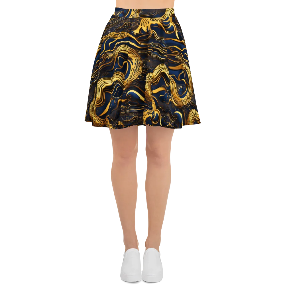 Electrum Waves on Skater Skirt — Front